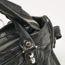 Pre Owned Balenciaga Black Leather Mini Classic City Bag
