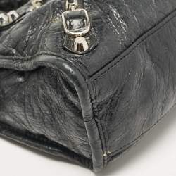 Pre Owned Balenciaga Black Leather Mini Classic City Bag