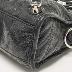 Pre Owned Balenciaga Black Leather Mini Classic City Bag