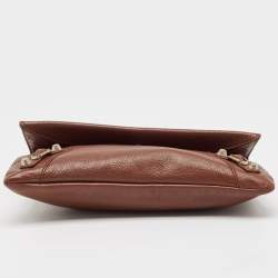 Pre Owned Balenciaga Brown Leather RH Classic Envelope Clutch