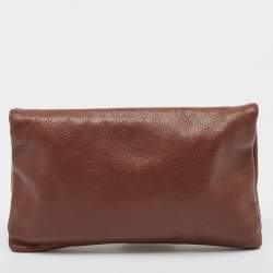 Pre Owned Balenciaga Brown Leather RH Classic Envelope Clutch
