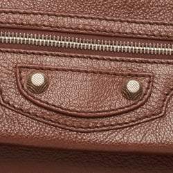 Pre Owned Balenciaga Brown Leather RH Classic Envelope Clutch