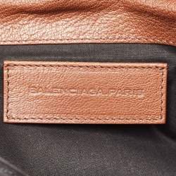 Pre Owned Balenciaga Brown Leather RH Classic Envelope Clutch