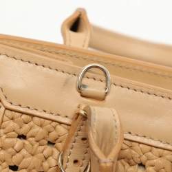 مملوكة مسبقًا Balenciaga Beige Crochet Leather Mini A4 Tote