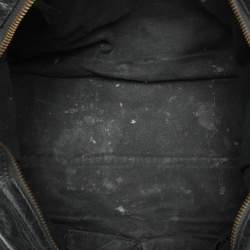 Pre Owned Balenciaga Black Leather Motorcycle City Bag