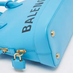 Balenciaga Blue Leather Small Ville Bag