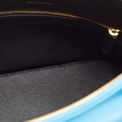 Balenciaga Blue Leather Small Ville Bag