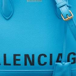Balenciaga Blue Leather Small Ville Bag