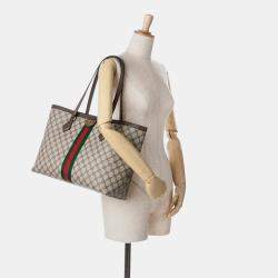 Balenciaga Beige/Brown The Hacker Project Medium BB Supreme Ophidia Tote