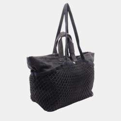 Balenciaga Denim Nylon Black medium Tote Bag