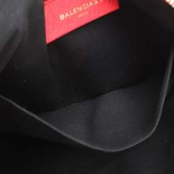 Pre Owned Balenciaga Red Leather Papier Clutch