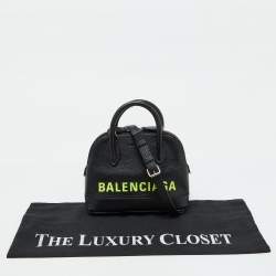 Balenciaga Black Leather XXS Ville Satchel