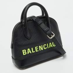 Balenciaga Black Leather XXS Ville Satchel