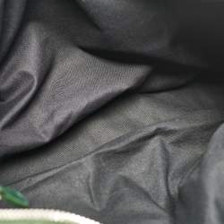 Pre Owned Balenciaga Green Leather Brogues Voyage Weekender Bag