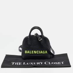 Pre Owned Balenciaga Black Leather XXS Ville Satchel