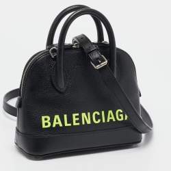 Pre Owned Balenciaga Black Leather XXS Ville Satchel