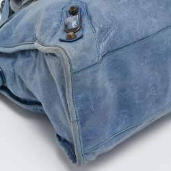 Pre Owned Balenciaga Blue Leather RH Classic City Tote