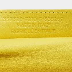 Balenciaga Jaune Soleil Leather Zip Papier Clutch