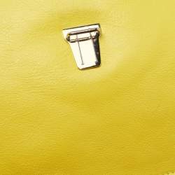 Balenciaga Jaune Soleil Leather Zip Papier Clutch