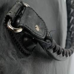 Pre Owned Balenciaga Dark Grey Leather Giant Brogues Midday Bag