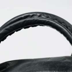 Pre Owned Balenciaga Dark Grey Leather Giant Brogues Midday Bag