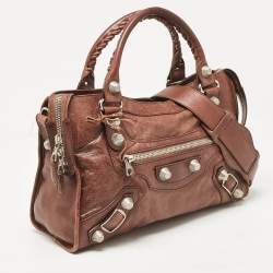 مملوكة مسبقًا Balenciaga Brown Leather SGH Classic City Tote