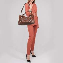 مملوكة مسبقًا Balenciaga Brown Leather SGH Classic City Tote