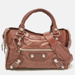 مملوكة مسبقًا Balenciaga Brown Leather SGH Classic City Tote