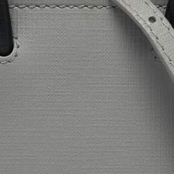 Pre Owned Balenciaga Grey/Black Leather Shopping Phone Holder Crossbody Bag