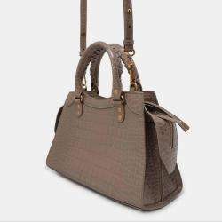 مملوكة مسبقًا Balenciaga Beige Embossed Leather Neo Classic City Small bag