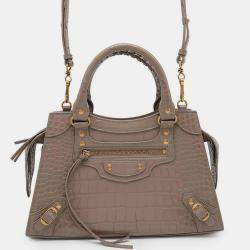 مملوكة مسبقًا Balenciaga Beige Embossed Leather Neo Classic City Small bag