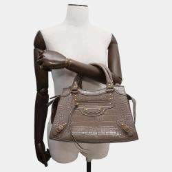 مملوكة مسبقًا Balenciaga Beige Embossed Leather Neo Classic City Small bag