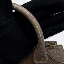 مملوكة مسبقًا Balenciaga Beige Embossed Leather Neo Classic City Small bag