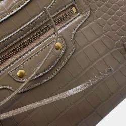مملوكة مسبقًا Balenciaga Beige Embossed Leather Neo Classic City Small bag