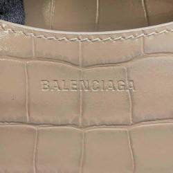 مملوكة مسبقًا Balenciaga Beige Embossed Leather Neo Classic City Small bag