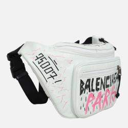 Balenciaga Graffiti Leather Belt Bag