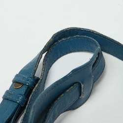 Pre Owned Balenciaga Blue Leather Blackout City Tote