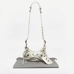 مملوكة مسبقًا Balenciaga White Leather XS Le Cagole Shoulder Bag
