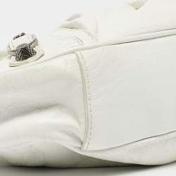مملوكة مسبقًا Balenciaga White Leather XS Le Cagole Shoulder Bag
