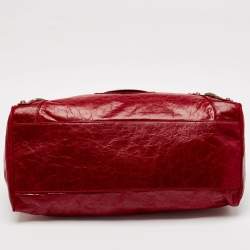 Pre Owned Balenciaga Red Leather RH Twiggy Bag