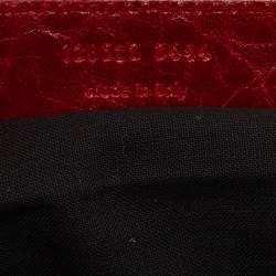 Pre Owned Balenciaga Red Leather RH Twiggy Bag