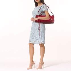 Pre Owned Balenciaga Red Leather RH Twiggy Bag