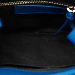 Pre Owned Balenciaga Blue Leather Mini All Afternoon Tote