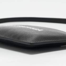 Pre Owned Balenciaga Black Leather Card Holder Pouch