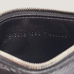 Pre Owned Balenciaga Black Leather Card Holder Pouch