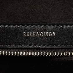Pre Owned Balenciaga Black Leather Medium Mary Kate Tote