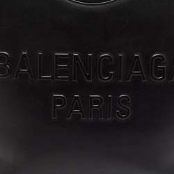 Pre Owned Balenciaga Black Leather Medium Mary Kate Tote