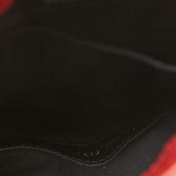 Pre Owned Balenciaga Red/Black Logo Shopping Phone Holder Crossbody Bag 