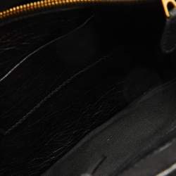 Pre Owned Balenciaga Black Crackle Leather Small Blanket Square Bag