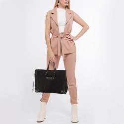 مملوكة مسبقًا Balenciaga Black Suede Papier A4 Tote